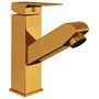Voir la diapositive 3 : VIDAXL Robinet de lavabo retractable Finition doree 157x172 mm