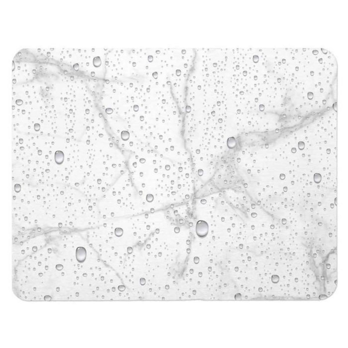 Paris Prix Tapis de Bain à Motifs  Aqua  40x60cm Blanc