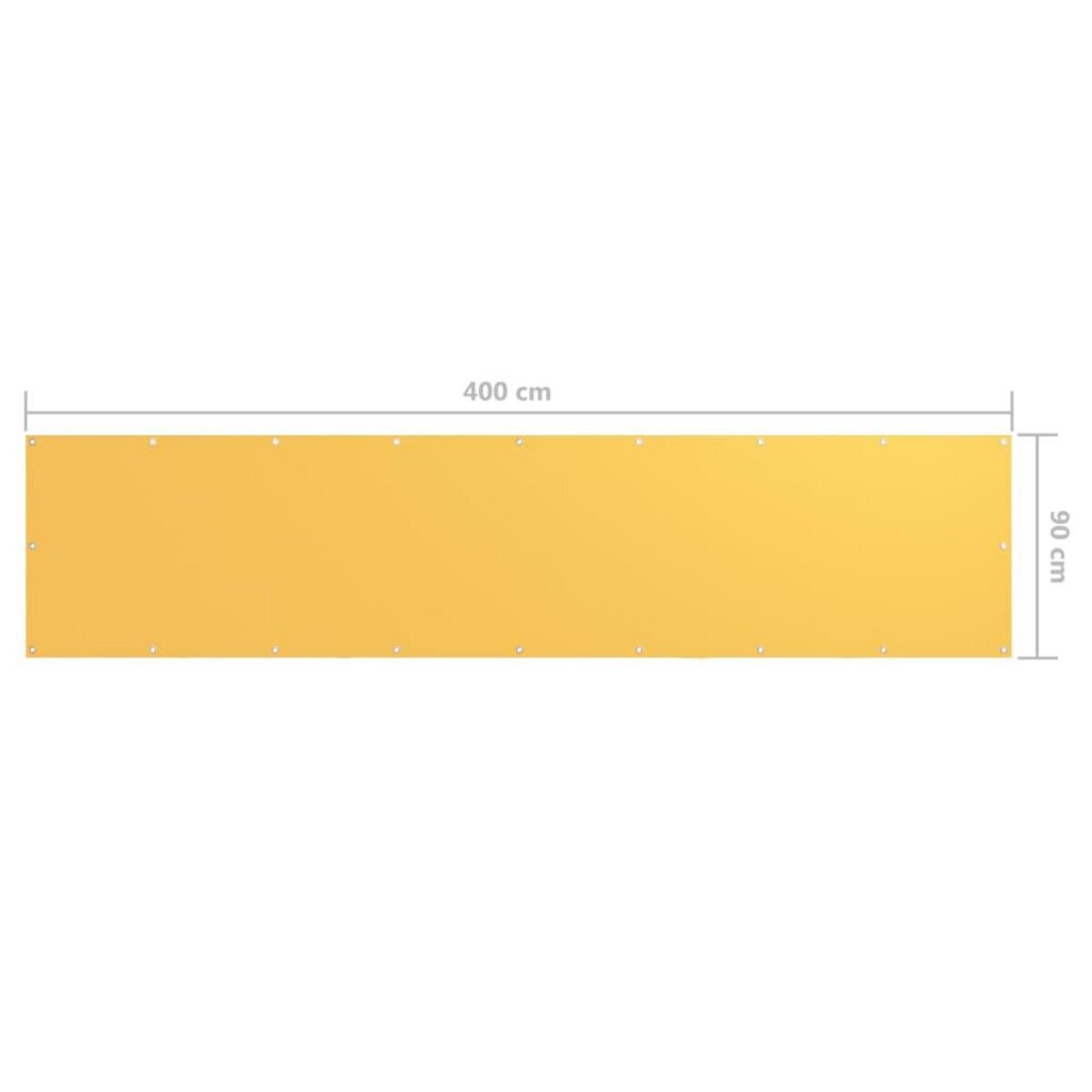 VIDAXL Ecran de balcon Jaune 90x400 cm Tissu Oxford