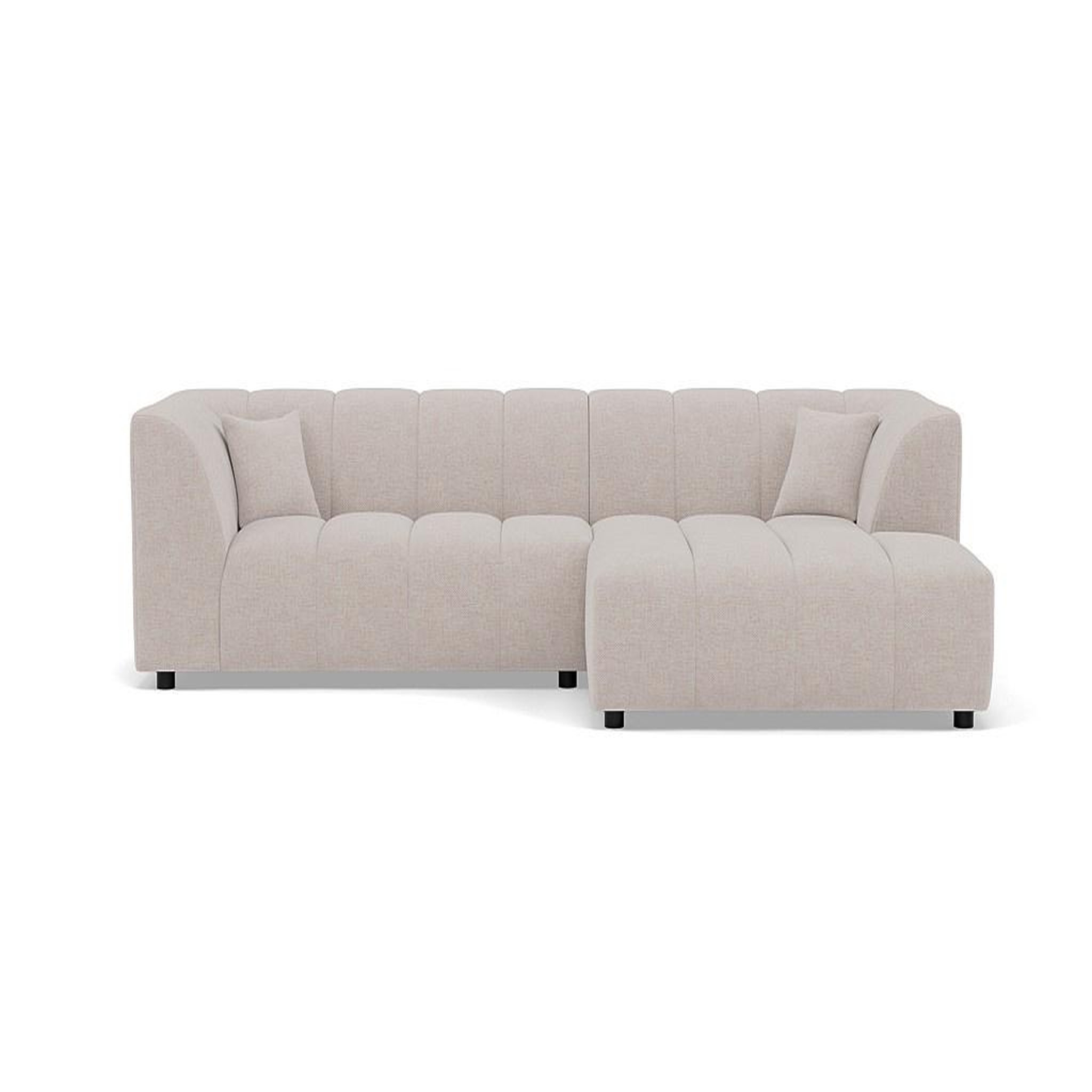 Voir la diapositive 1 : LISA DESIGN Curtis - canapé d'angle droit 4 places avec accoudoir en tissu texturé