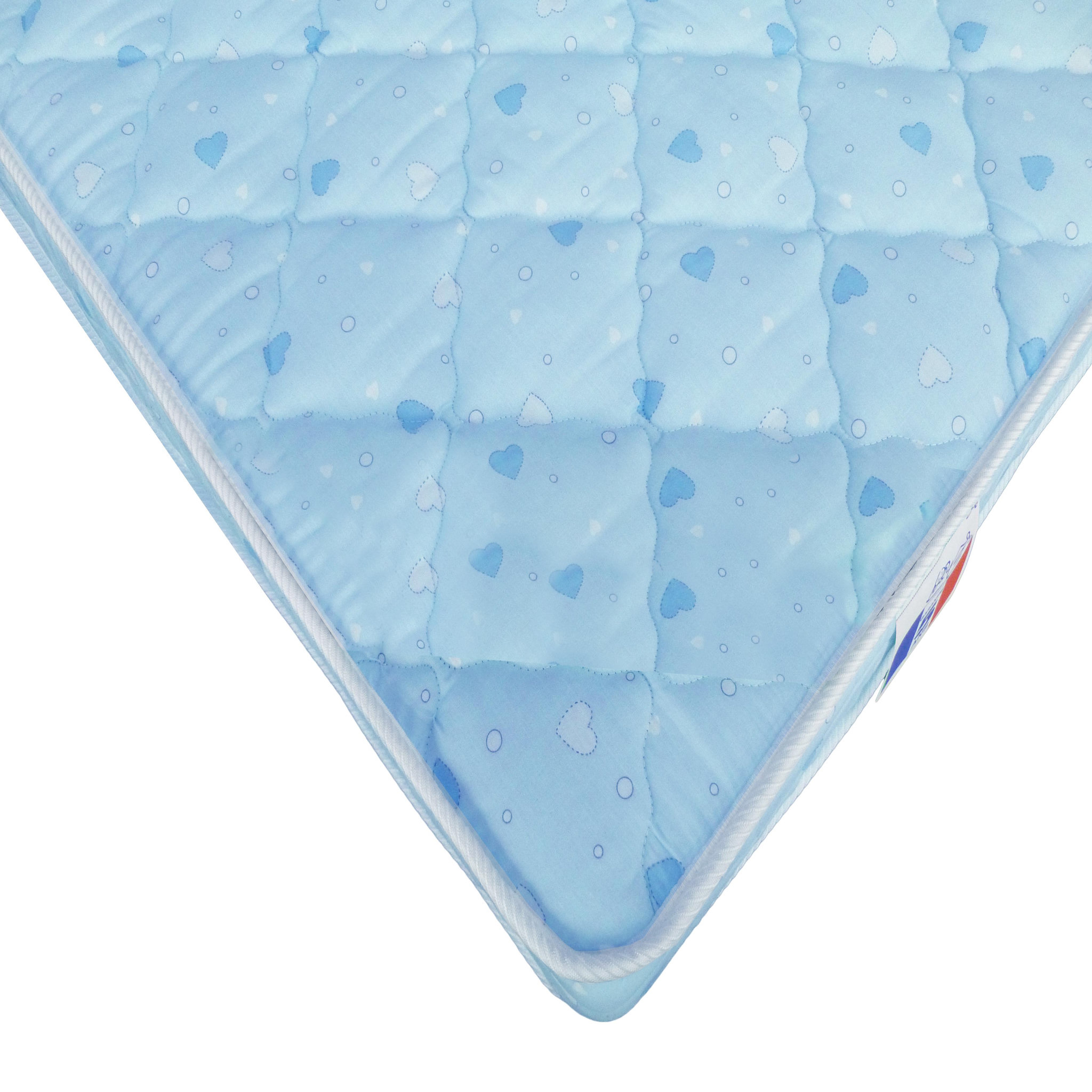 Voir la diapositive 4 : Matelas bébé mousse tissu 100% coton sans traitement 70x140cm PRINCE