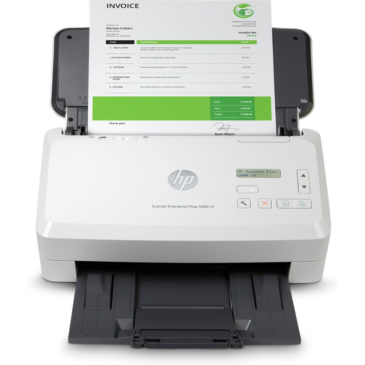 HP HP Scanjet Enterprise Flow 5000 s5 Alimentation papier de scanner 600 x 600 DPI A4 Blanc