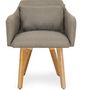 Voir la diapositive 2 : Paris Prix Fauteuil Scandinave  Alan  70cm Taupe