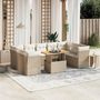 Voir la diapositive 1 : VIDAXL Salon de jardin avec coussins 10 pcs beige resine tressee