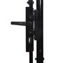 Voir la diapositive 4 : VIDAXL Portillon simple porte avec dessus a pointe Acier 1x1 m Noir