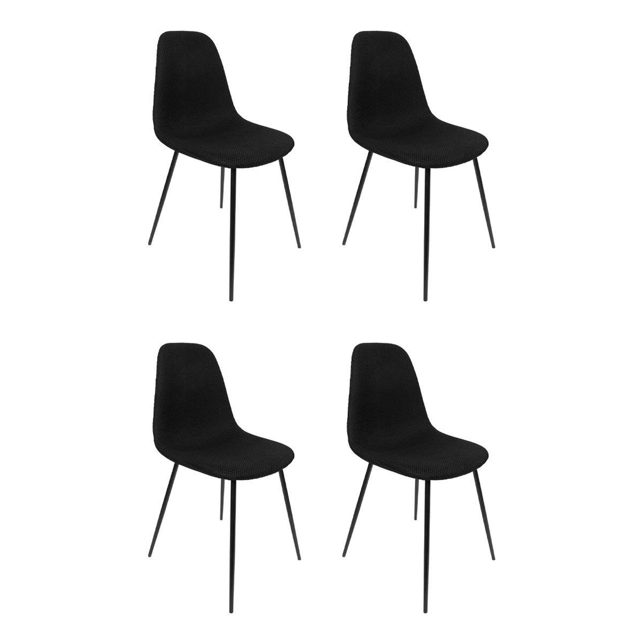 The Home Deco Factory Lot de 4 chaises  atome  86cm noir