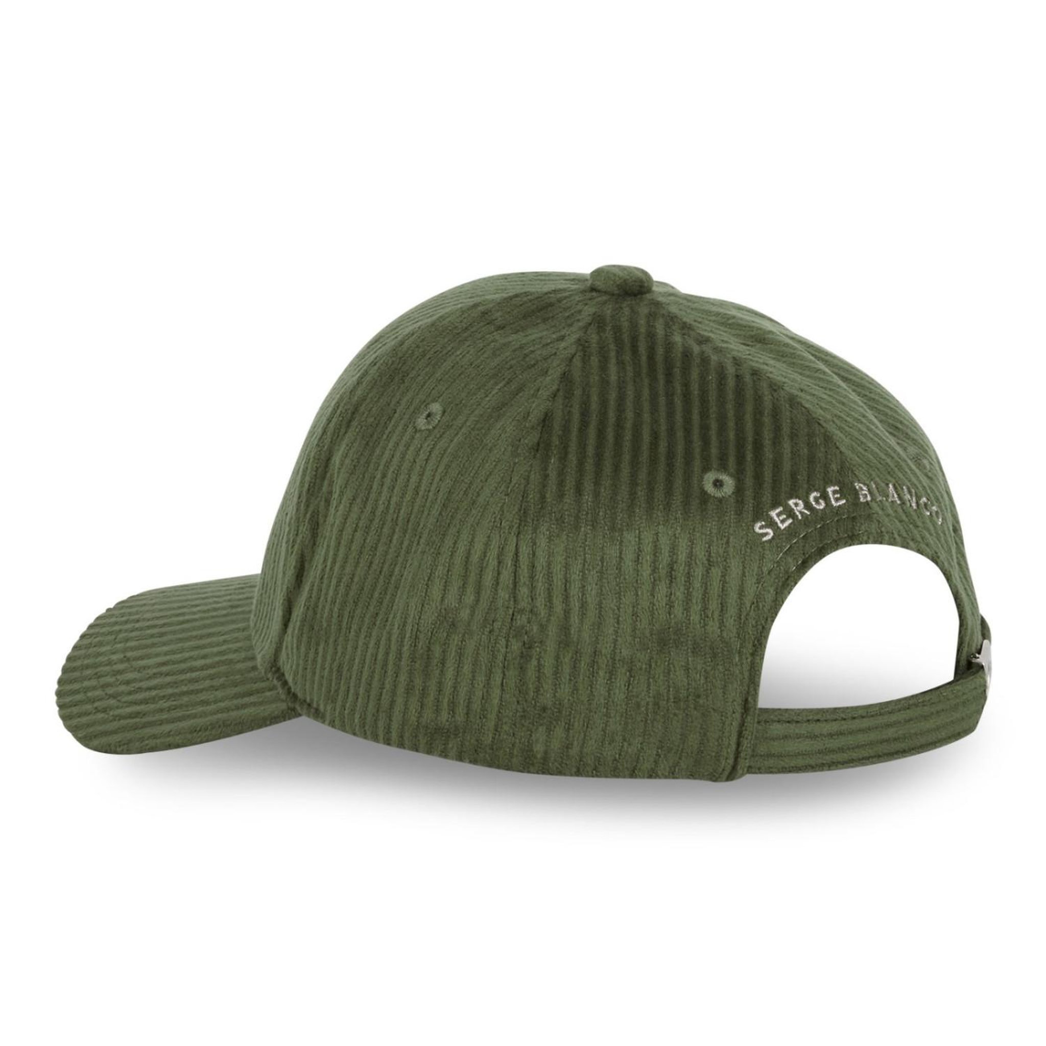 Voir la diapositive 5 : SERGE BLANCO Casquette baseball homme en velours côtelé velvet