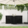 Voir la diapositive 3 : VIDAXL Set de balcon 2 places noir bois de pin massif