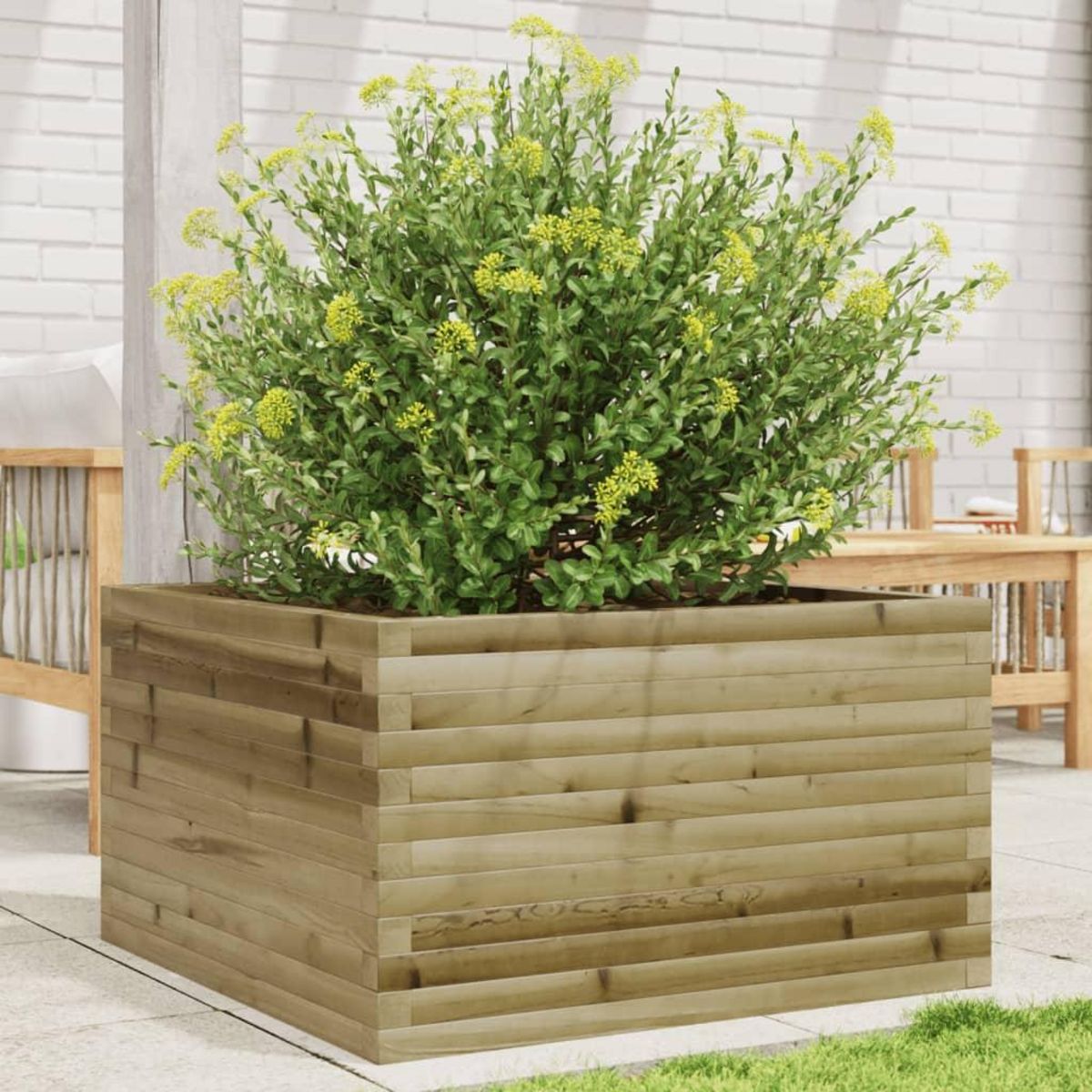 VIDAXL Jardiniere 80x80x45,5 cm bois de pin impregne