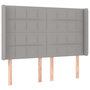 Voir la diapositive 2 : VIDAXL Tete de lit avec oreilles Gris clair 147x16x118/128 cm Tissu