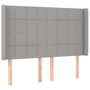 Voir la diapositive 2 : VIDAXL Tete de lit avec oreilles Gris clair 147x16x118/128 cm Tissu