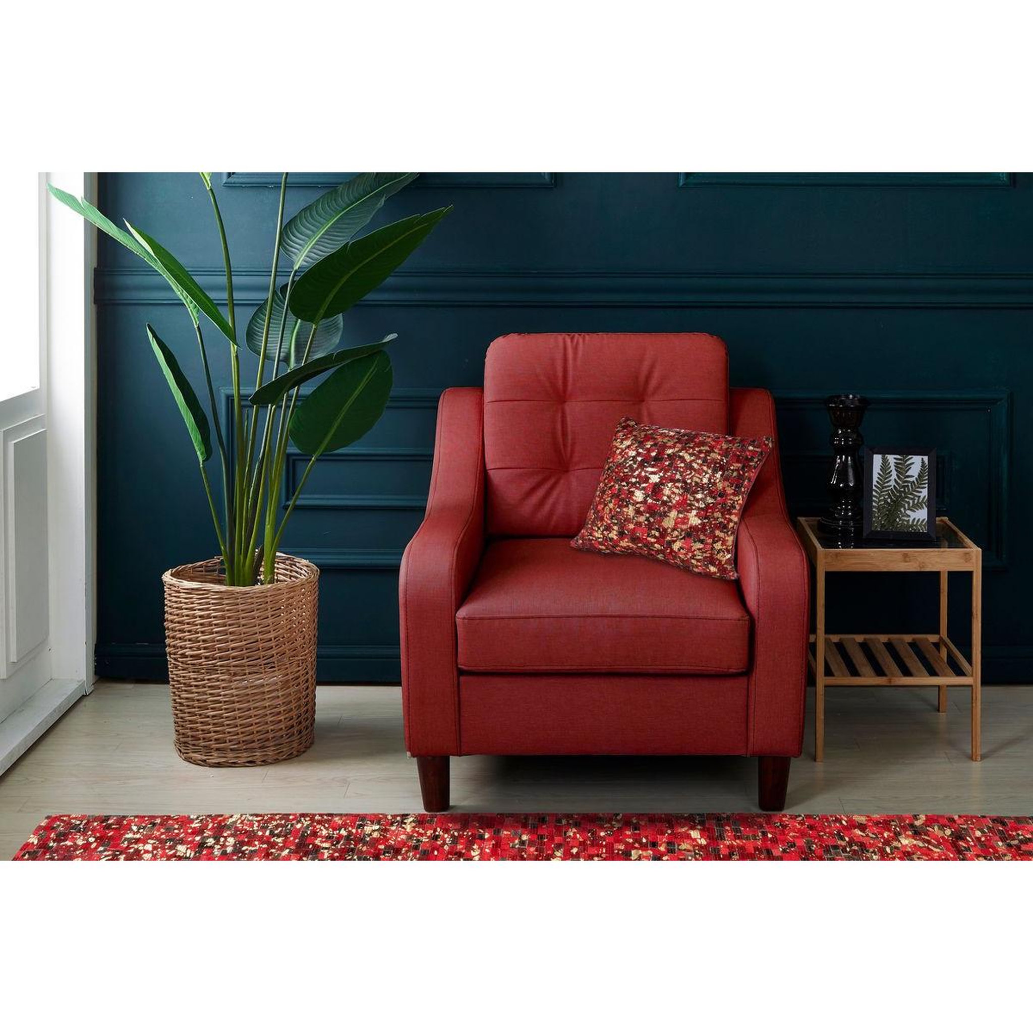 Voir la diapositive 3 : Paris Prix Coussin déco  finish  45x45cm rouge & or