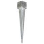 Voir la diapositive 2 : VIDAXL Piquets au sol 2 pcs argente 14x14x91 cm acier galvanise