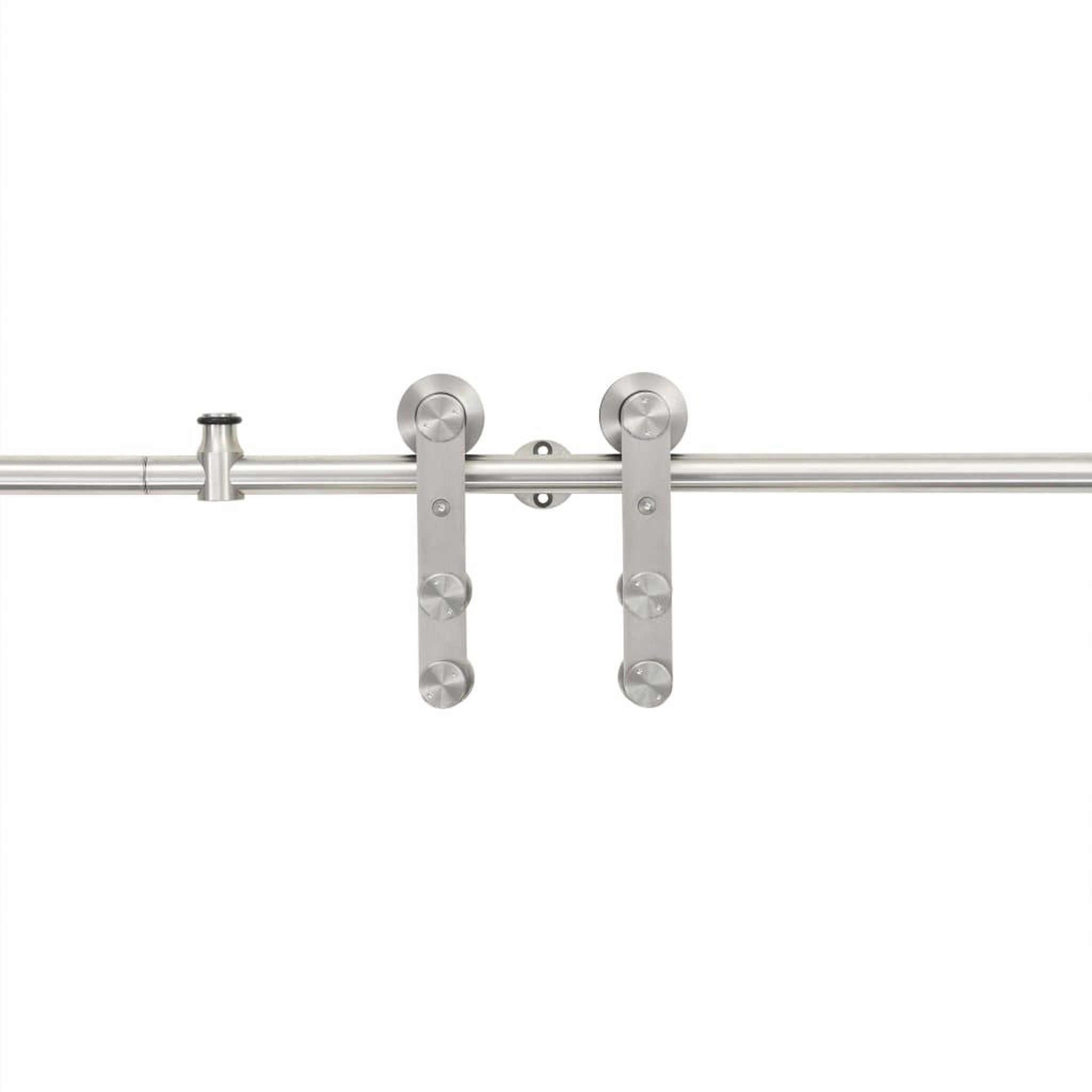 Voir la diapositive 2 : VIDAXL Kit fixation porte coulissante 183 cm Acier inoxydable Argente