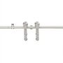 Voir la diapositive 2 : VIDAXL Kit fixation porte coulissante 183 cm Acier inoxydable Argente