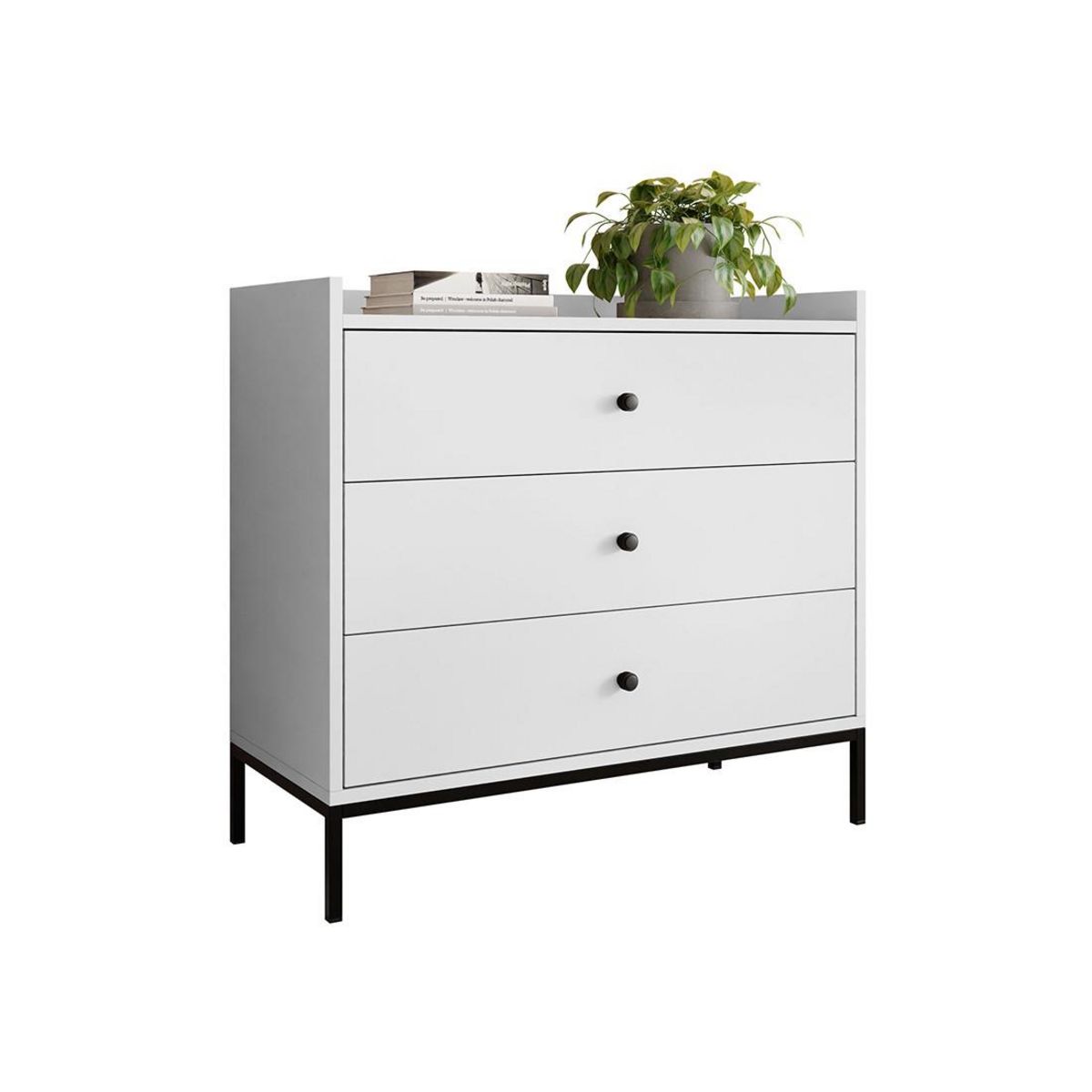 BEST MOBILIER Filipo - commode - blanc - 80 cm