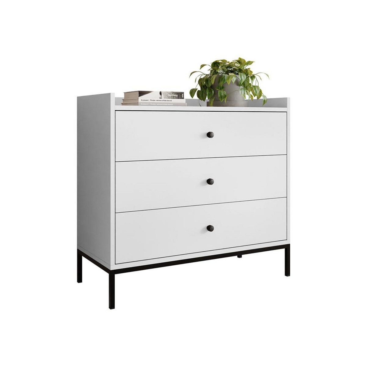 BEST MOBILIER Filipo - commode - blanc - 80 cm