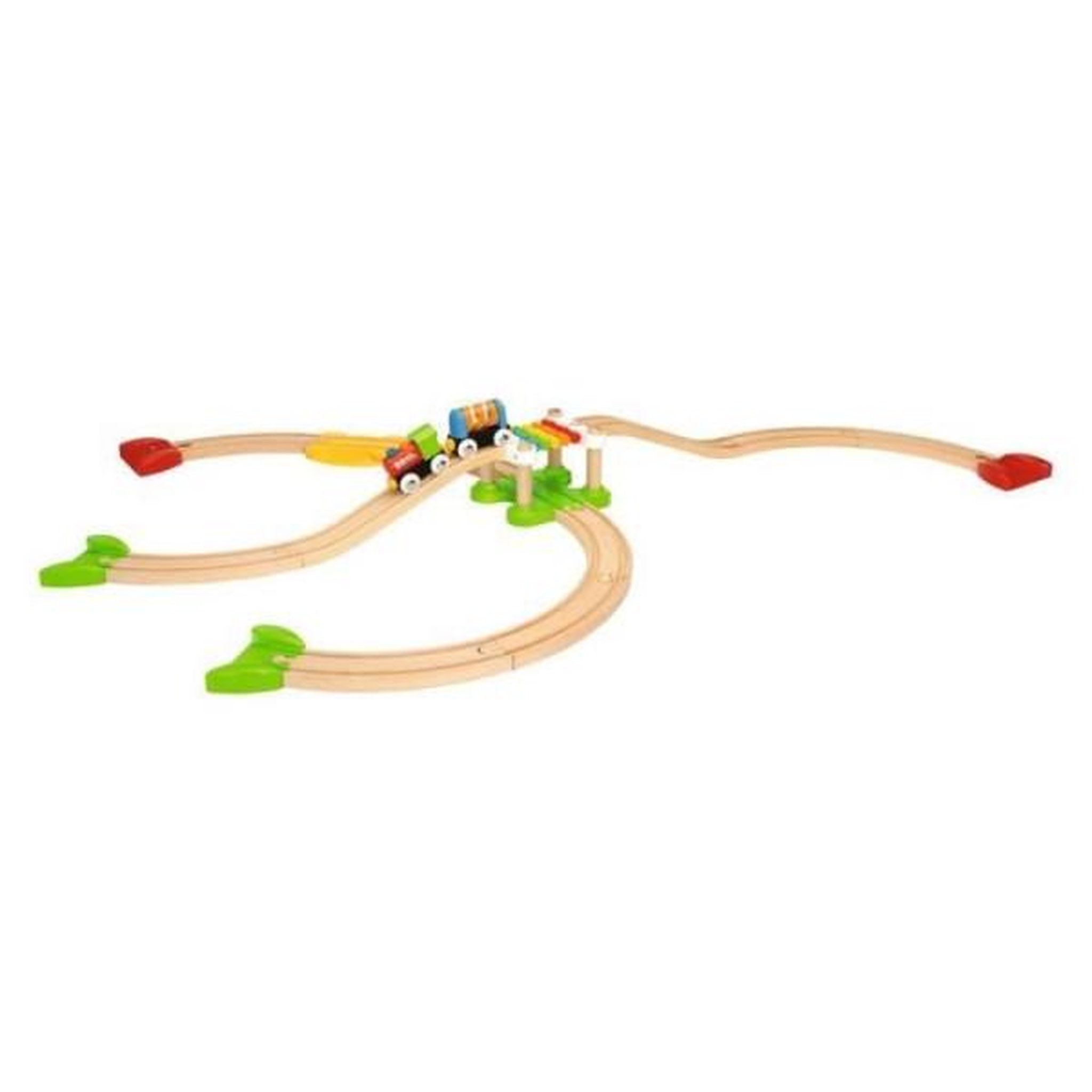 Voir la diapositive 2 : Brio Circuit de train en bois brio mon premier circuit de découverte - coffret 18 pieces - des 18 mois