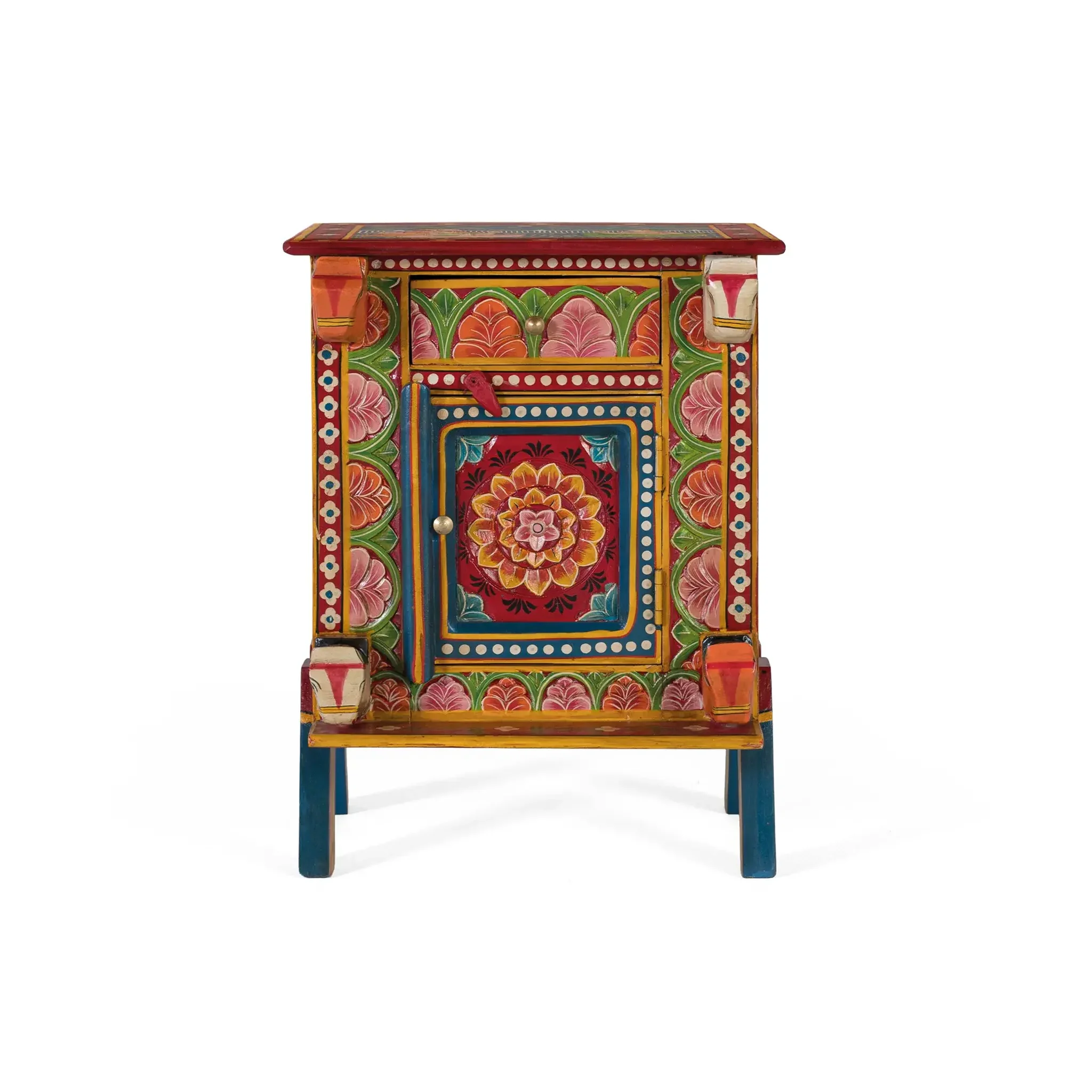 GINER Y COLOMER SL Table de chevet en bois de manguier 43 cm style ethnique