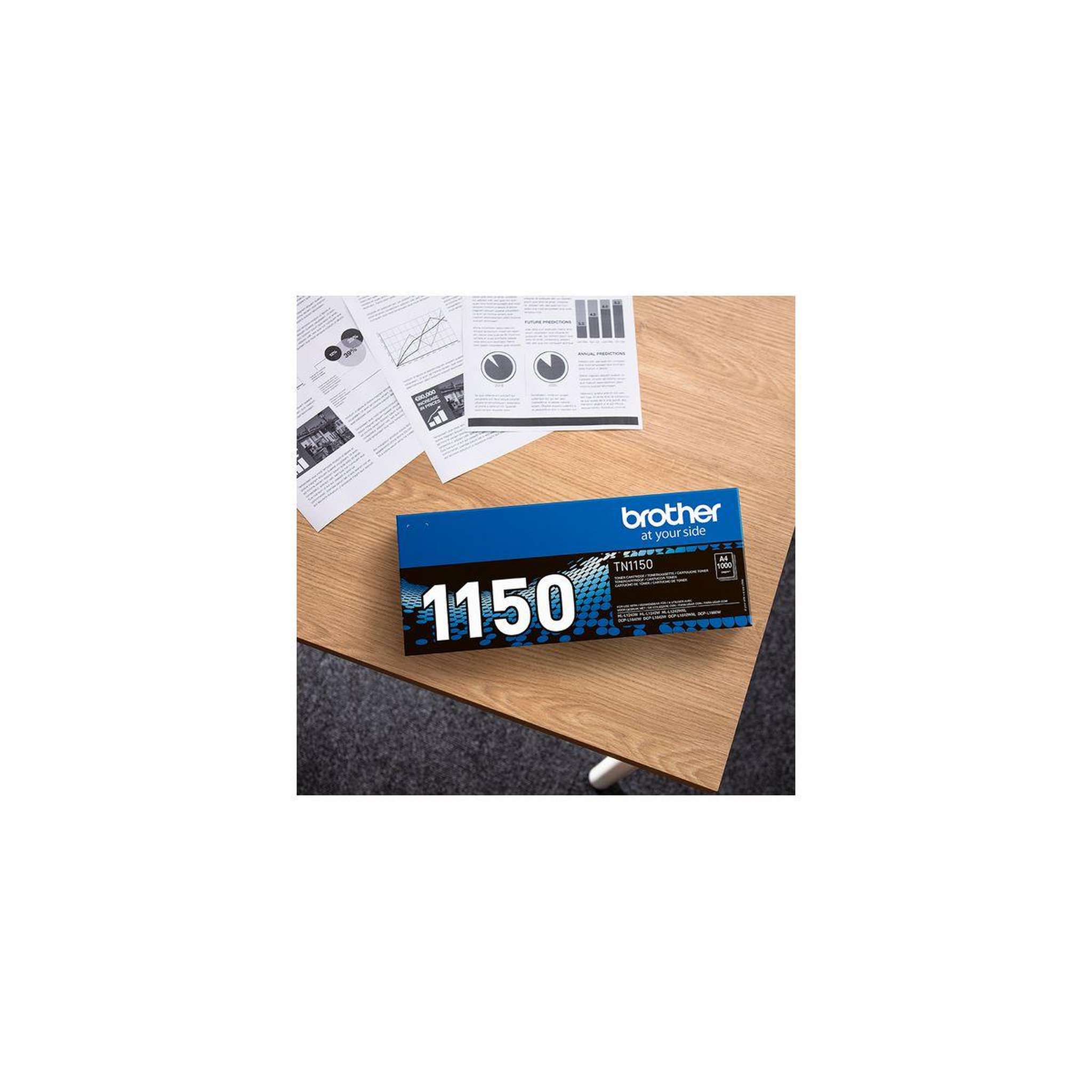 Voir la diapositive 2 : Brother Brother tn-1150 cartouche de toner originale - noir