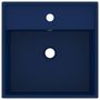 Voir la diapositive 3 : VIDAXL Lavabo carre a trop-plein Bleu fonce mat 41x41 cm Ceramique