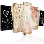 Paris Prix Tableau Imprimé  Old Postcard. Coloris disponibles : Multicolore