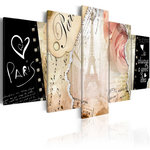 Paris Prix Tableau Imprimé  Old Postcard. Coloris disponibles : Multicolore