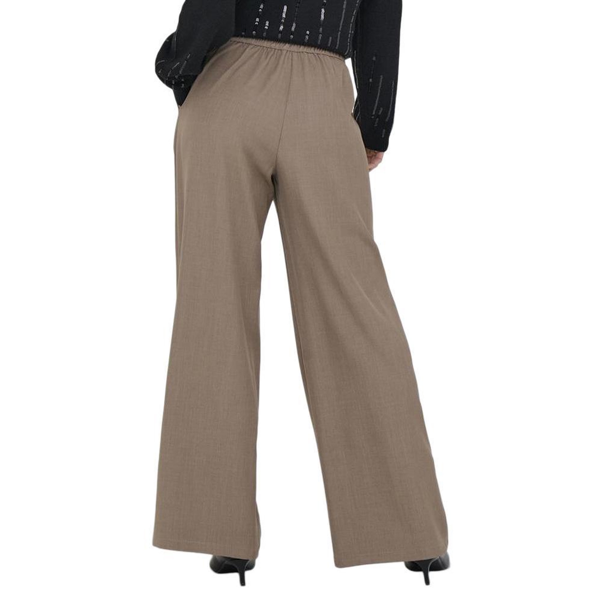Voir la diapositive 2 : JACQUELINE DE YONG Pantalon fluide Beige Femme JDY Dora