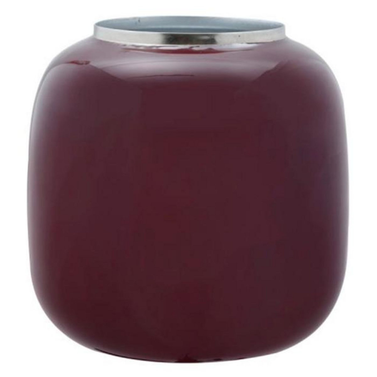 Paris Prix Vase Rond Design  Bynta  17cm Prune & Argent