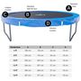 Voir la diapositive 6 : JUMP4FUN Accessoires Trampoline Pack relooking Trampoline 14FT - 427cm - 12 Perches