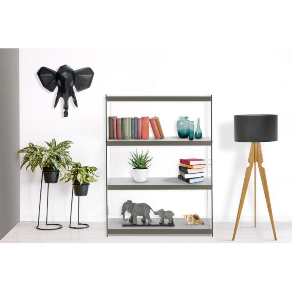 Paris Prix Étagère 4 Niveaux  Elementary  113cm Gris