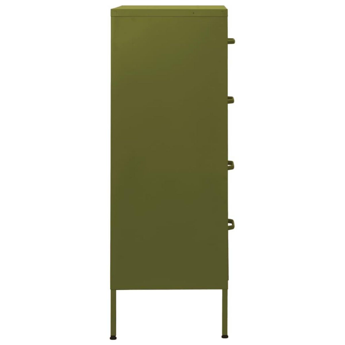VIDAXL Commode Vert olive 80x35x101,5 cm Acier