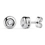 Voir la diapositive 1 : L'ATELIER D'AZUR Boucles d'Oreilles Solitaires Diamants de Synthèse 0.30 Carats - Or 18 Carats 750 Blanc