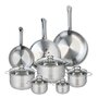 Voir la diapositive 1 : ELO Ensemble de 3 Poêles de cuisson 24, 28 et 32 cm et 5 faitouts 12, 14, 16, 20 et 24 cm Elo Profi Brillant