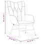 Voir la diapositive 6 : VIDAXL Chaise a bascule Creme Tissu