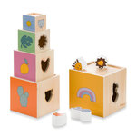 HAUCK Cubes à empiler en bois coloré