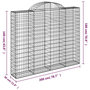 Voir la diapositive 6 : VIDAXL Paniers a gabions arques 6 pcs 200x30x160/180 cm Fer galvanise