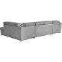 Voir la diapositive 6 : LOUNGITUDE Canapé convertible panoramique PARMA 6 places - Tissu gris clair - L322 x P196 x H76 cm