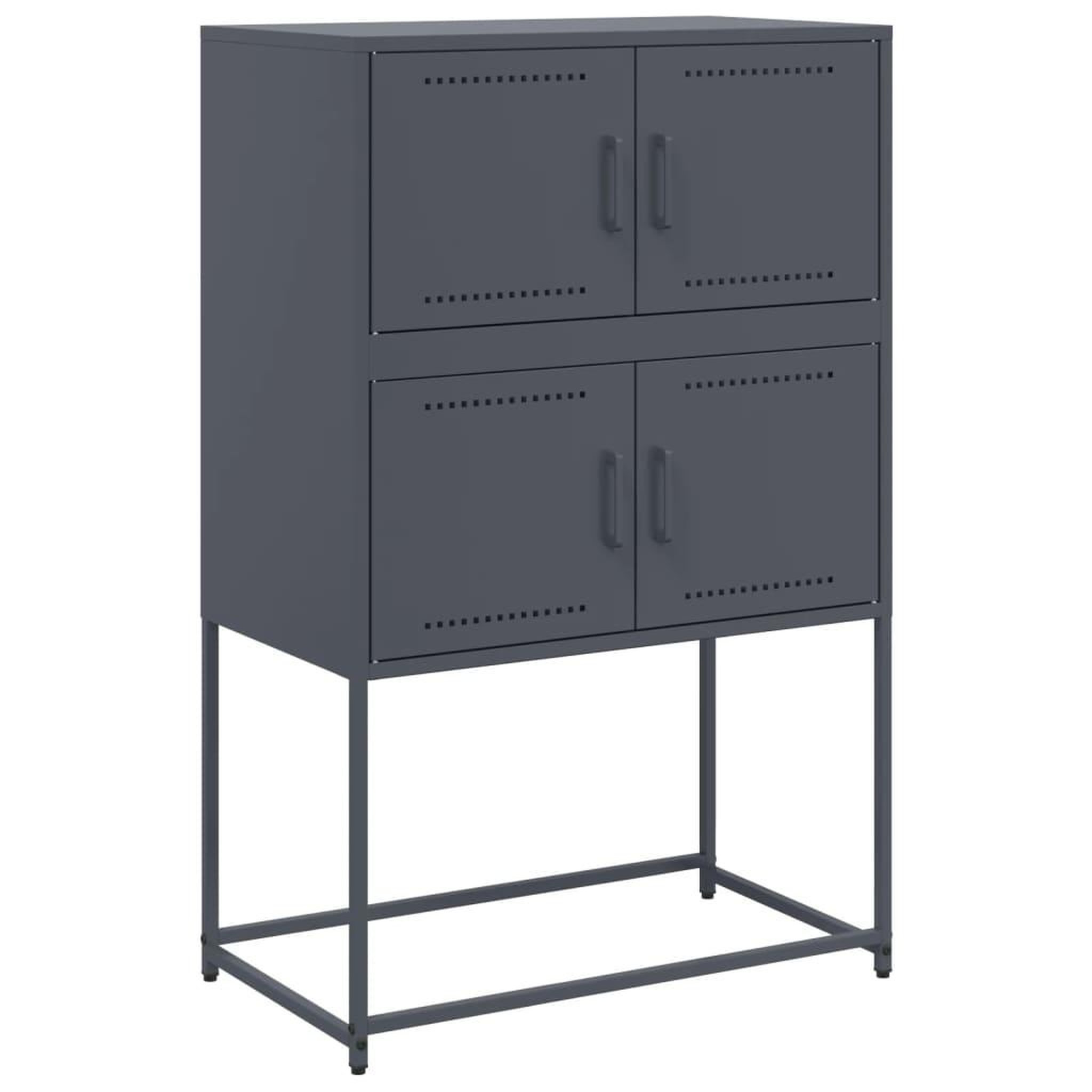 Voir la diapositive 2 : VIDAXL Buffet anthracite 68,5x38,5x107 cm acier