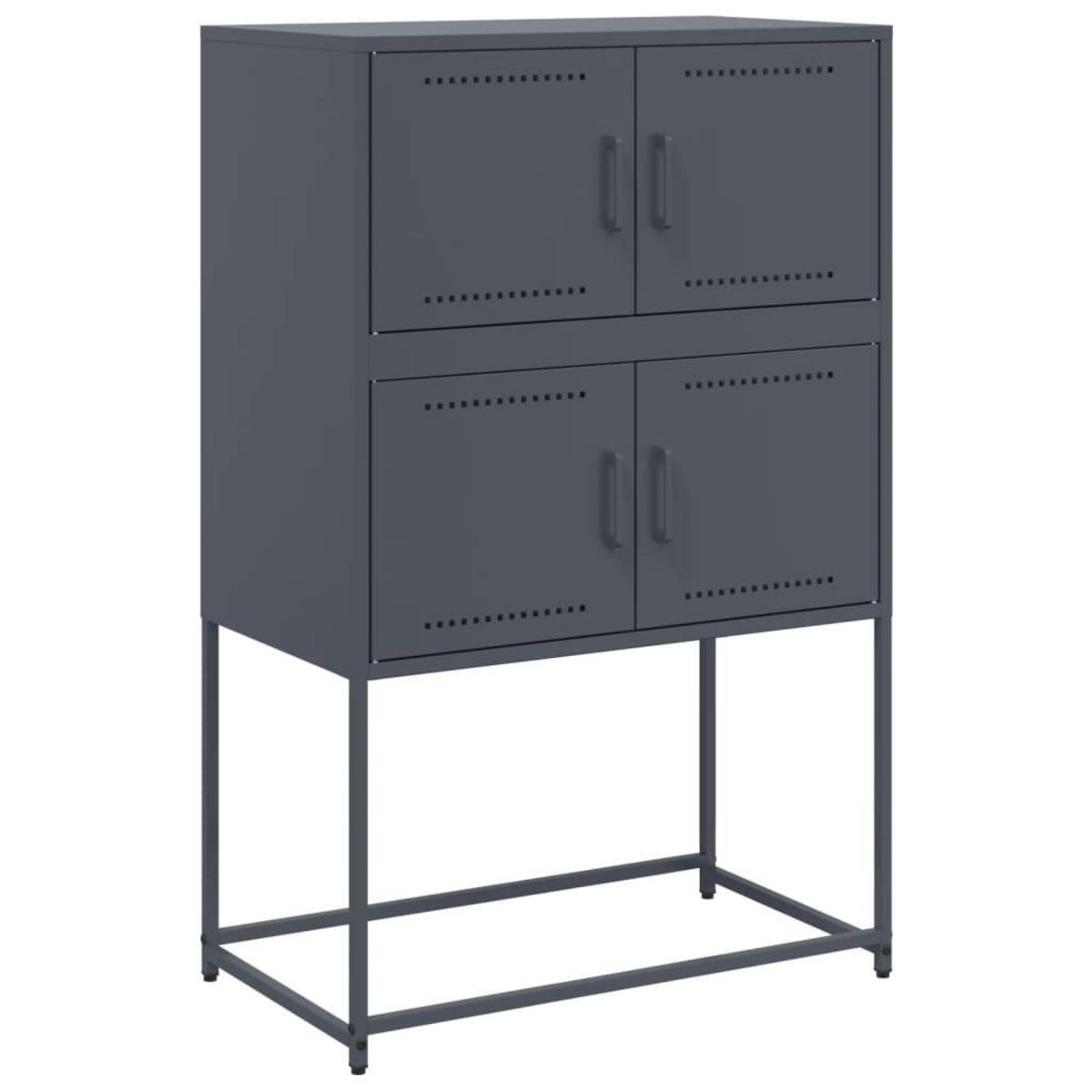VIDAXL Buffet anthracite 68,5x38,5x107 cm acier
