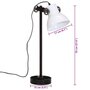 Voir la diapositive 6 : VIDAXL Lampe de bureau 25 W blanc 15x15x55 cm E27