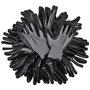 VIDAXL Gants de travail Nitrile 24 paires Gris et noir Taille 10/XL