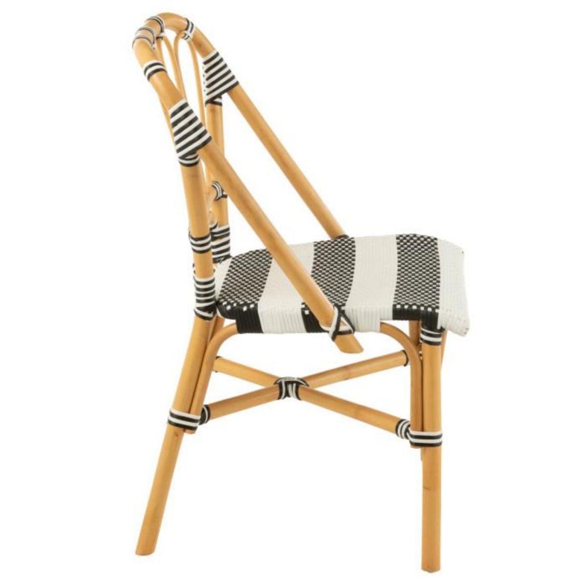 Paris Prix Chaise en Rotin  Danial  85cm Noir