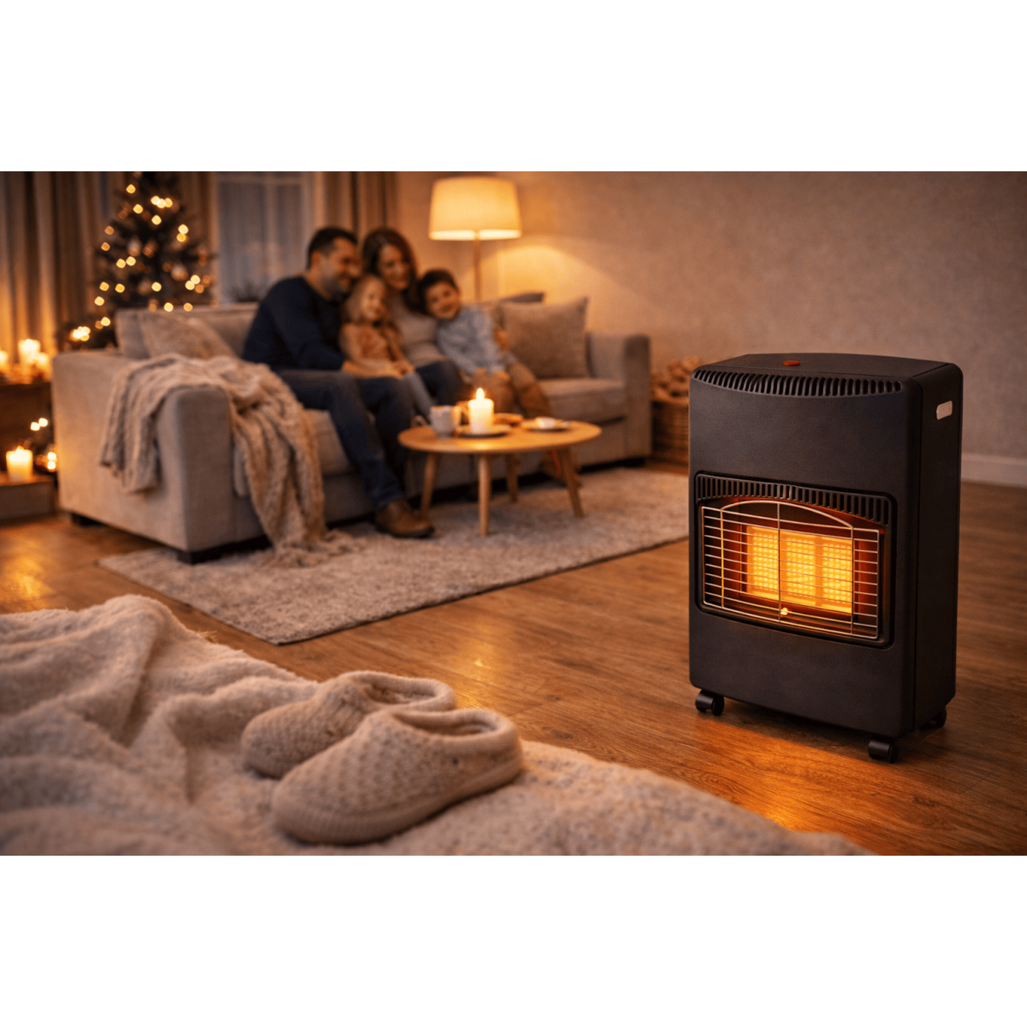 Voir la diapositive 4 : NIKLAS Chauffage d'appoint gaz 4200w + connectique gaz incluse 3 puissances de chauffe - poele à gaz mobile intérieur 120m3 niklas
