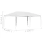 VIDAXL Tente de reception 4x6 m Blanc