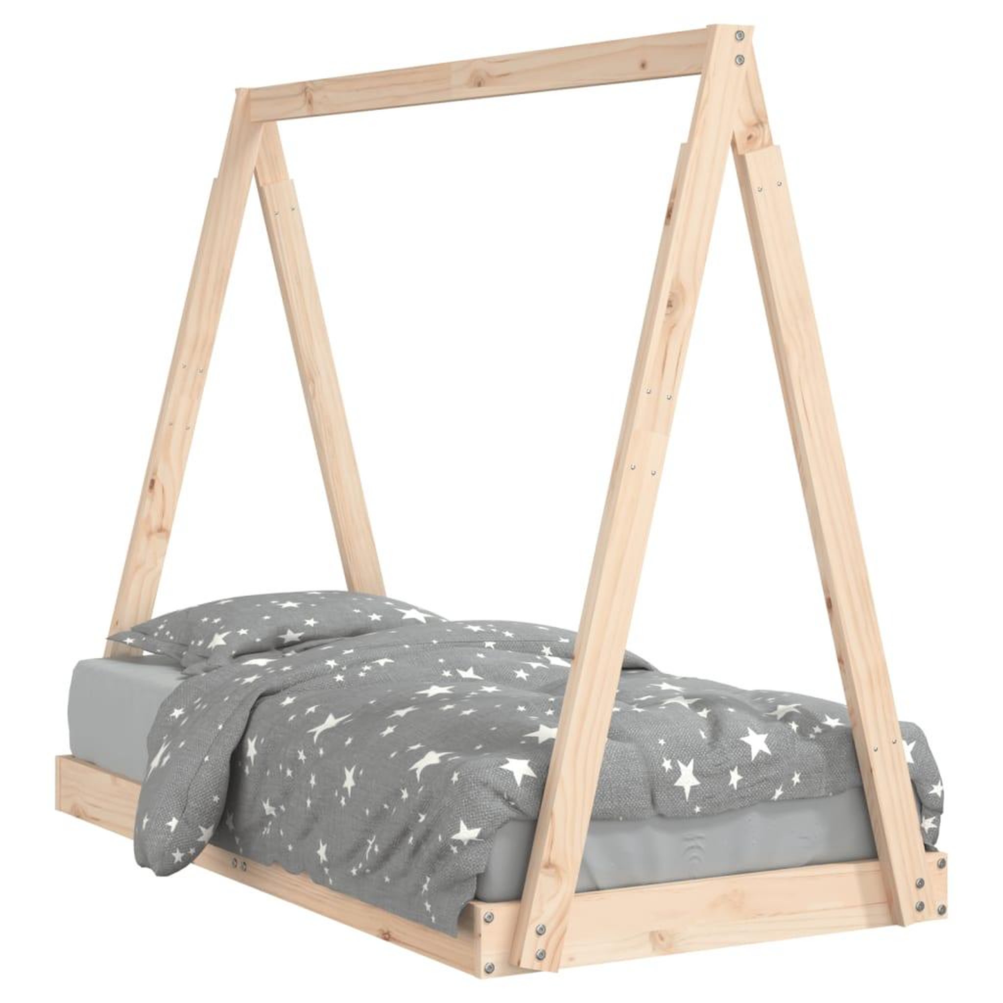 Voir la diapositive 2 : VIDAXL Cadre de lit pour enfant 70x140 cm bois de pin massif