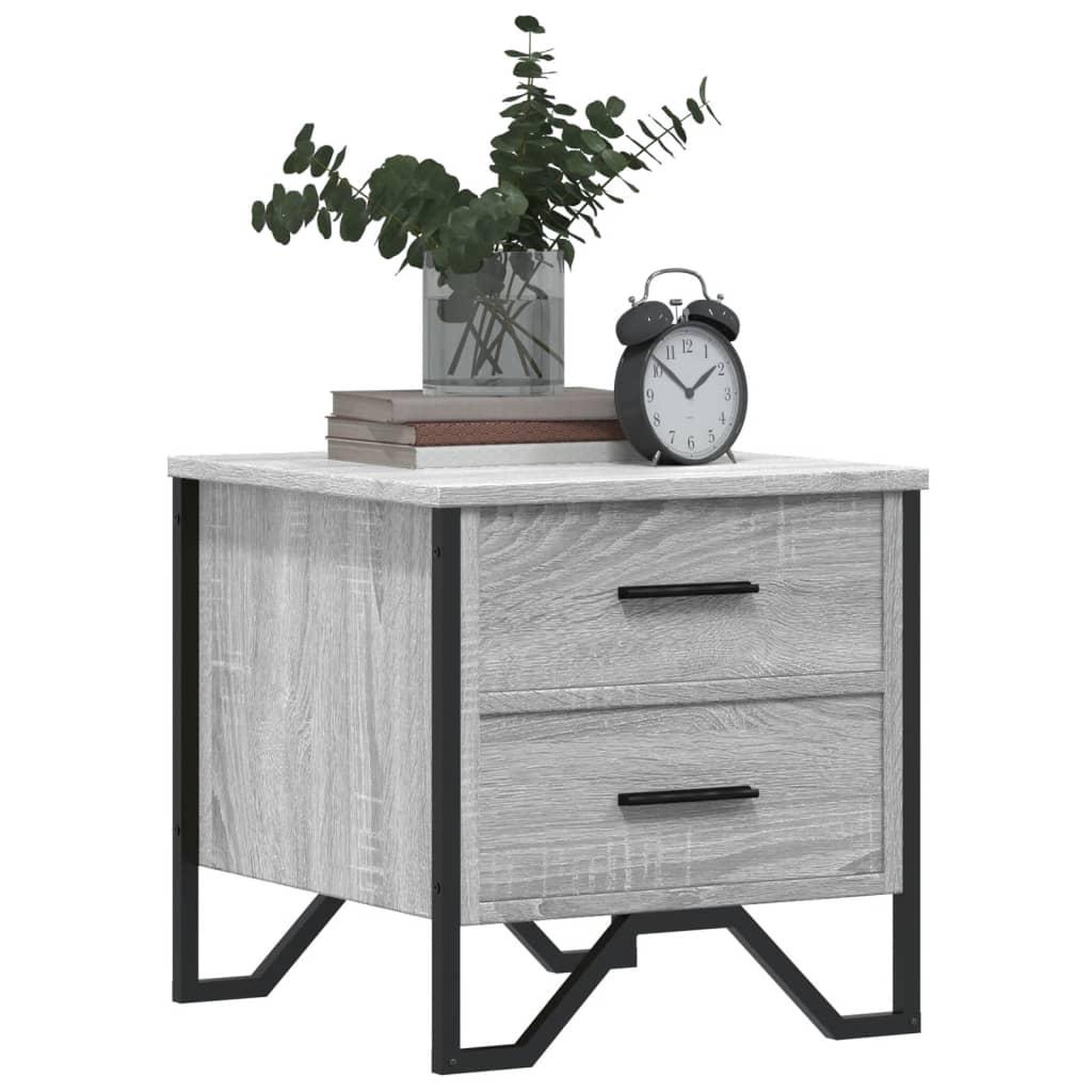 Voir la diapositive 4 : VIDAXL Table de chevet sonoma gris 40x41x40 cm bois d'ingenierie