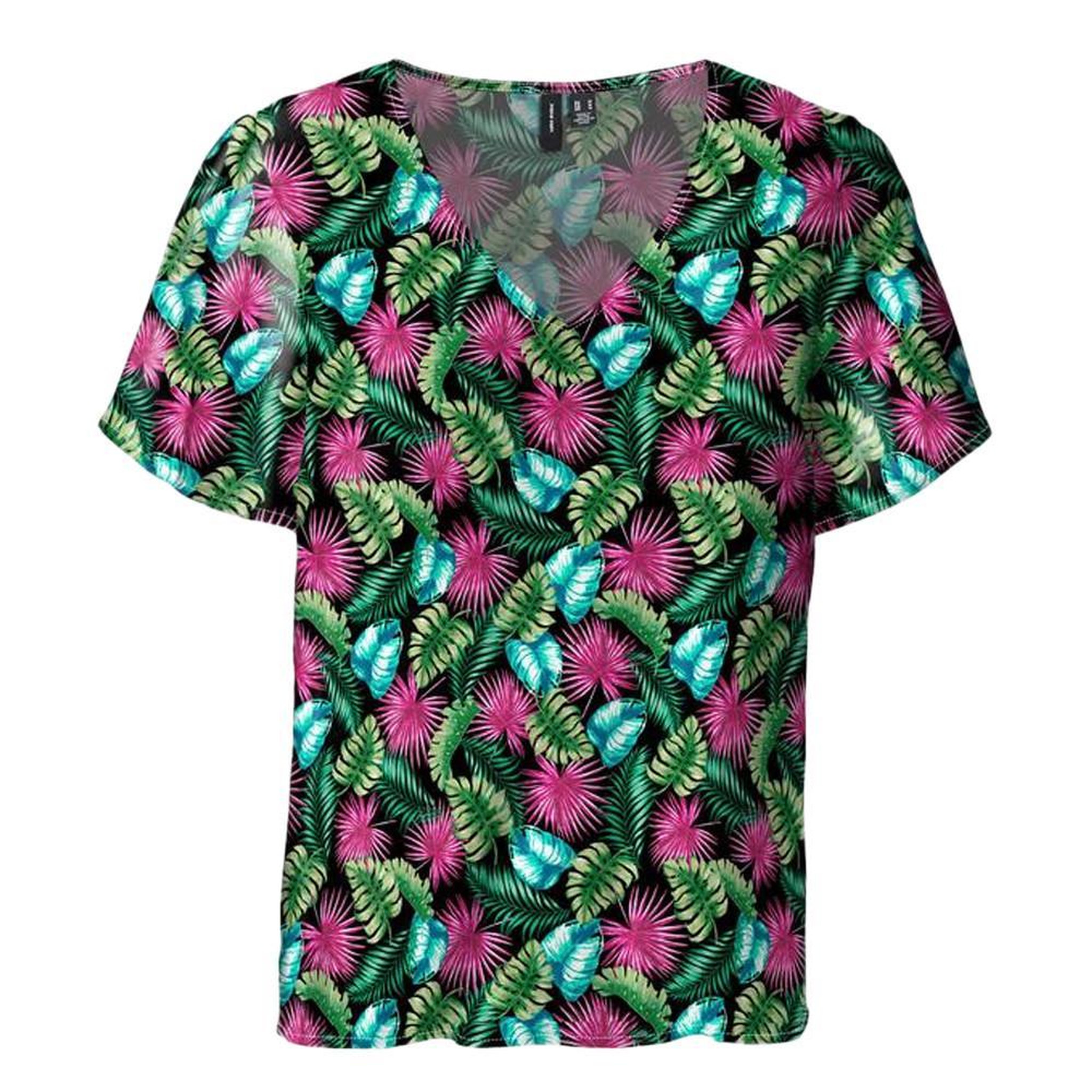 Vero Moda T shirt  à Motifs Femme Vero Moda Easy V neck. Coloris disponibles : Noir
