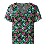 Vero Moda T shirt  à  otifs Femme Vero  oda Easy V neck. Coloris disponibles : Noir