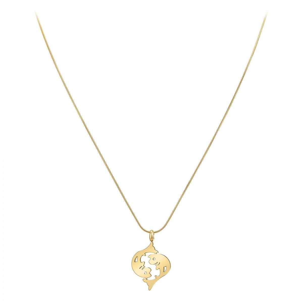 SC BOHEME Collier astrologie  Poissons  SC Bohème en Acier Finement doré